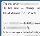 Courriel Arnaque Server Warning