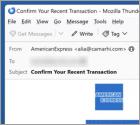 Courriel Arnaque American Express - Unrecognized Transaction