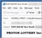 Courriel Arnaque PROTON LOTTERY