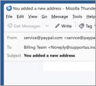 Courriel Arnaque PayPal - You Added A New Address