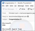 Courriel Arnaque Microsoft And AOL Sweepstakes