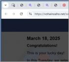 Congratulations! You Have Been Chosen! POP-UP Arnaque