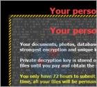 Virus 'Vos fichiers personnels sont encryptés'