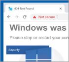 POP-UP Arnaque Windows Was Blocked Due To Questionable Activity