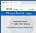 Pop-up Arnaque VIRUS ALERT FROM Windows