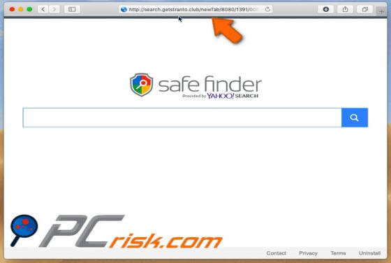 Redirection Search.getstranto.club (Mac)