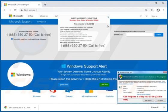POP-UP Arnaque Error Code: WIN.DLL0151930
