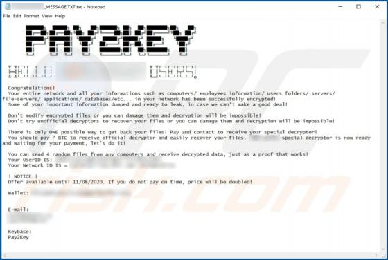 Rançongiciel Pay2Key