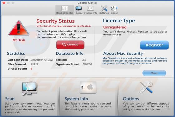 Application non désirée Mac Security (Mac)