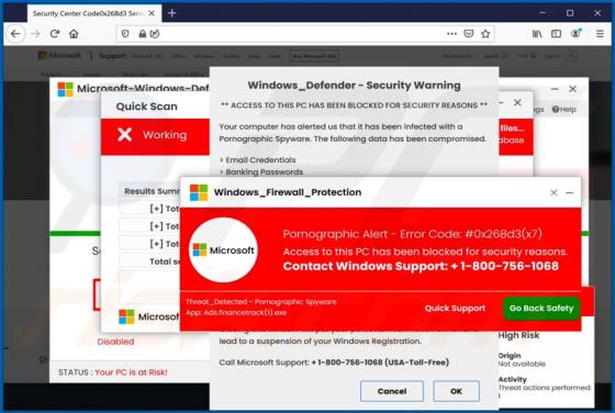 POP-UP Arnaque Pornographic Alert