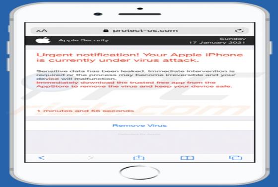 POP-UP Arnaque Your Apple IPhone Is Currently Under Virus Attack (Mac)