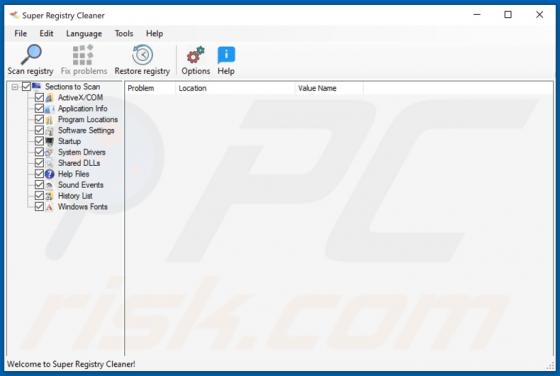 Application non désirée SuperRegistryCleaner
