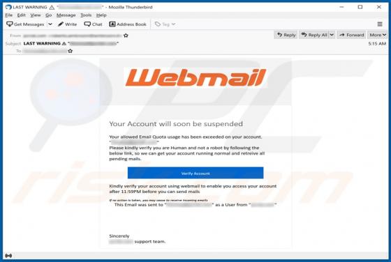 Courriel Arnaque Webmail