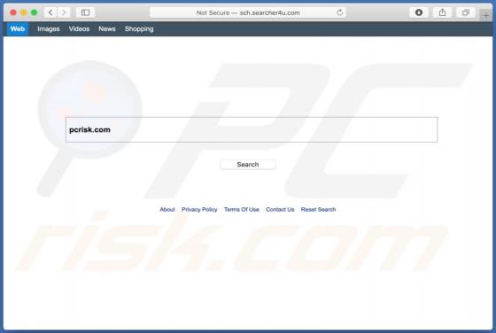 Redirection Searcher4u.com (Mac)