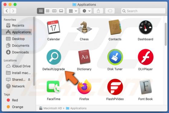 Publiciel DefaultUpgrade (Mac)
