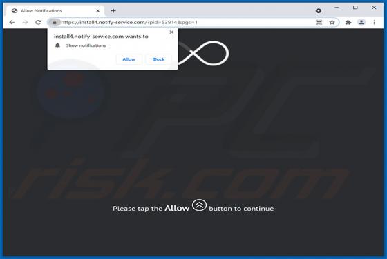 Redirection POP-UP Notify-service.com