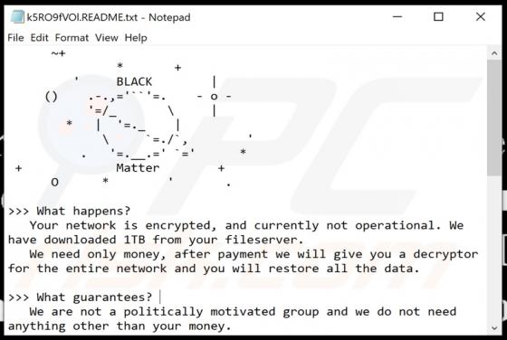Rançongiciel BlackMatter