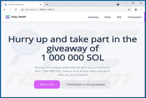 Escroquerie à la prime gratuite SOLANA (SOL)