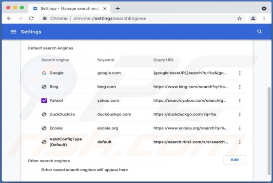 Redirection Search.r0n3.com (Mac)