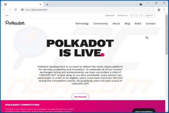Arnaque au cadeau Polkadot