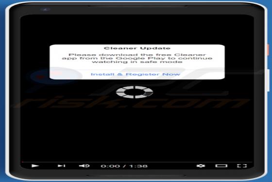 POP-UP Arnaque Cleaner Update (Android)