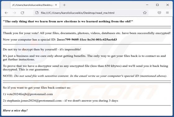 Rançongiciel Vote2024