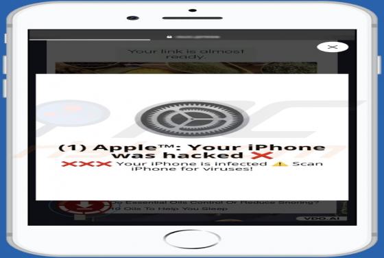 POP-UP Arnaque Your iPhone Was Hacked
