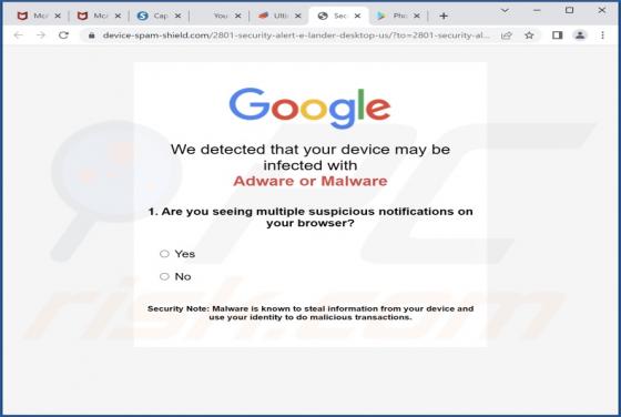 POP-UP Arnaque Chrome Is Infected With Trojan:SLocker