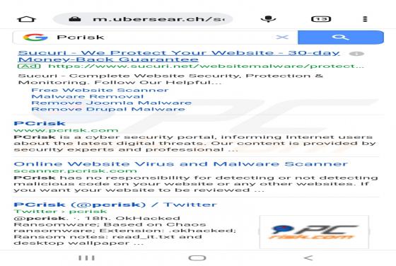 Redirection Ubersear.ch (Android)