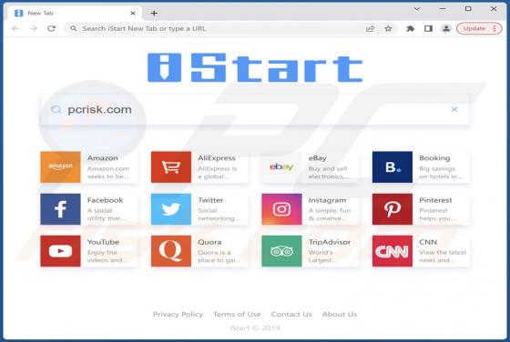 Pirate de Navigateur iStart New Tab