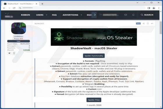 Voleur d'informations ShadowVault (Mac)