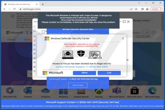 POP-UP Arnaque Virus Has Been Detected On Your Device