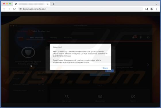 POP-UP Arnaque MacOS Security Center (Mac)