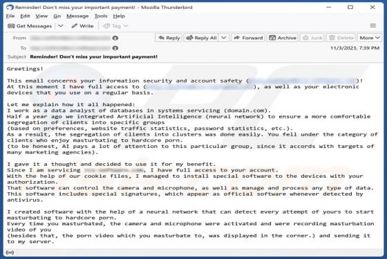 Arnaque This Email Concerns Your Information Security