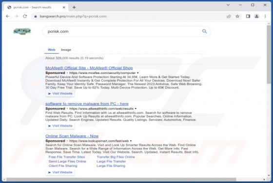 Redirection Bangsearch.pro