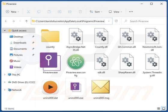 Application Non Désirée Pinaview