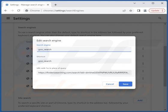 Redirection Finderssearching.com