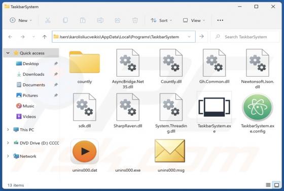 Application Non Désirée Taskbar System