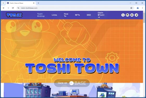 Arnaque CLAIM FREE $TOSHI