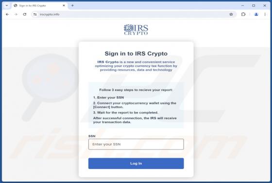 Arnaque IRS Crypto