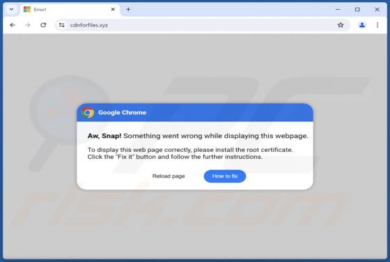 Please Install The Root Certificate POP-UP Arnaque