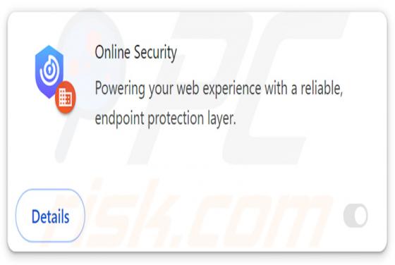 Fausse extension Online Security Chrome
