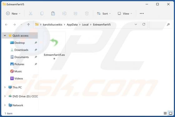 ExtreamFanV5 Application indésirable