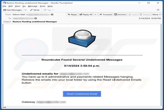 Courriel Arnaque Roundcube Found Several Undelivered Messages