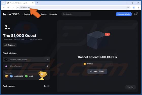 Arnaque Collect 500 CUBEs