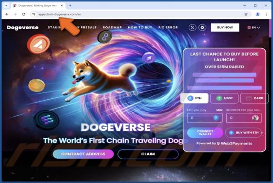 Arnaque DOGEVERSE Pre-launch