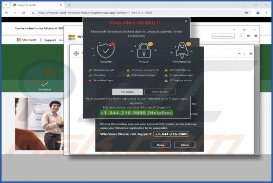 Virus Alert (05261) POP-UP Arnaque