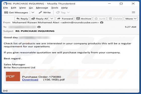 Courriel Arnaque We Are Interested In Your Company Products