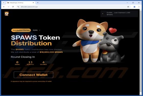 $PAWS Token Distribution Arnaque