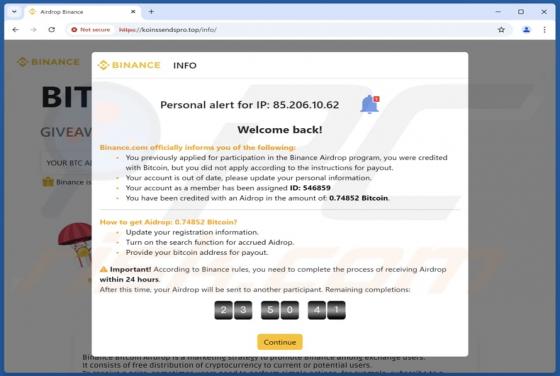 Bitcoin Airdrop From Binance Arnaque
